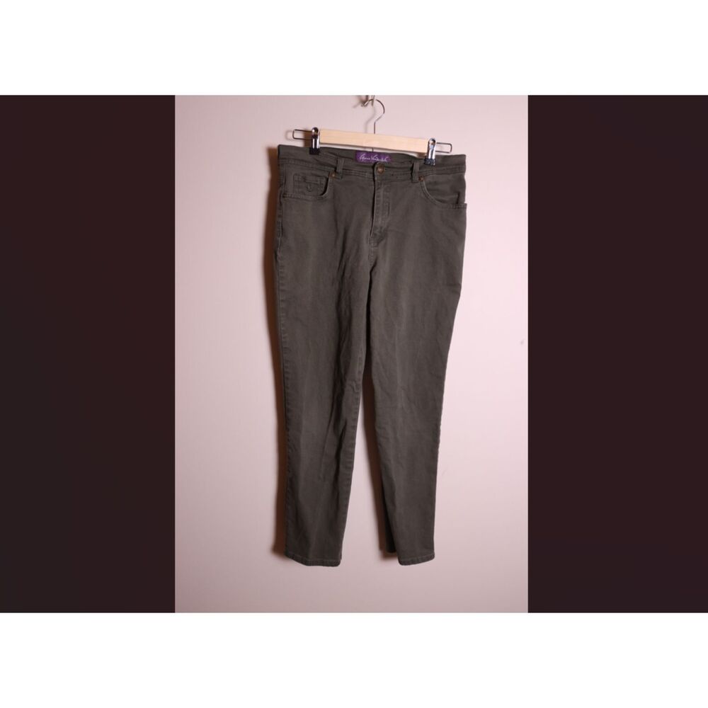 Gloria Vanderbilt Amanda Jeans – Dark Green, Size 10 Short, Straight Leg - Picture 2 of 7